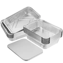 Rectangular Food Packaging Container Hotel Canteen Kitchen Available Aluminum Foil for Food Preparation Made from Pulp