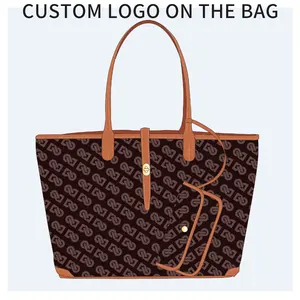 Custom Logo OEM & ODM Womens Tote Bags Pu Leather Lady Hand Bags High Quality Genuine Leather Luxury Ladies Top Handle Handbags