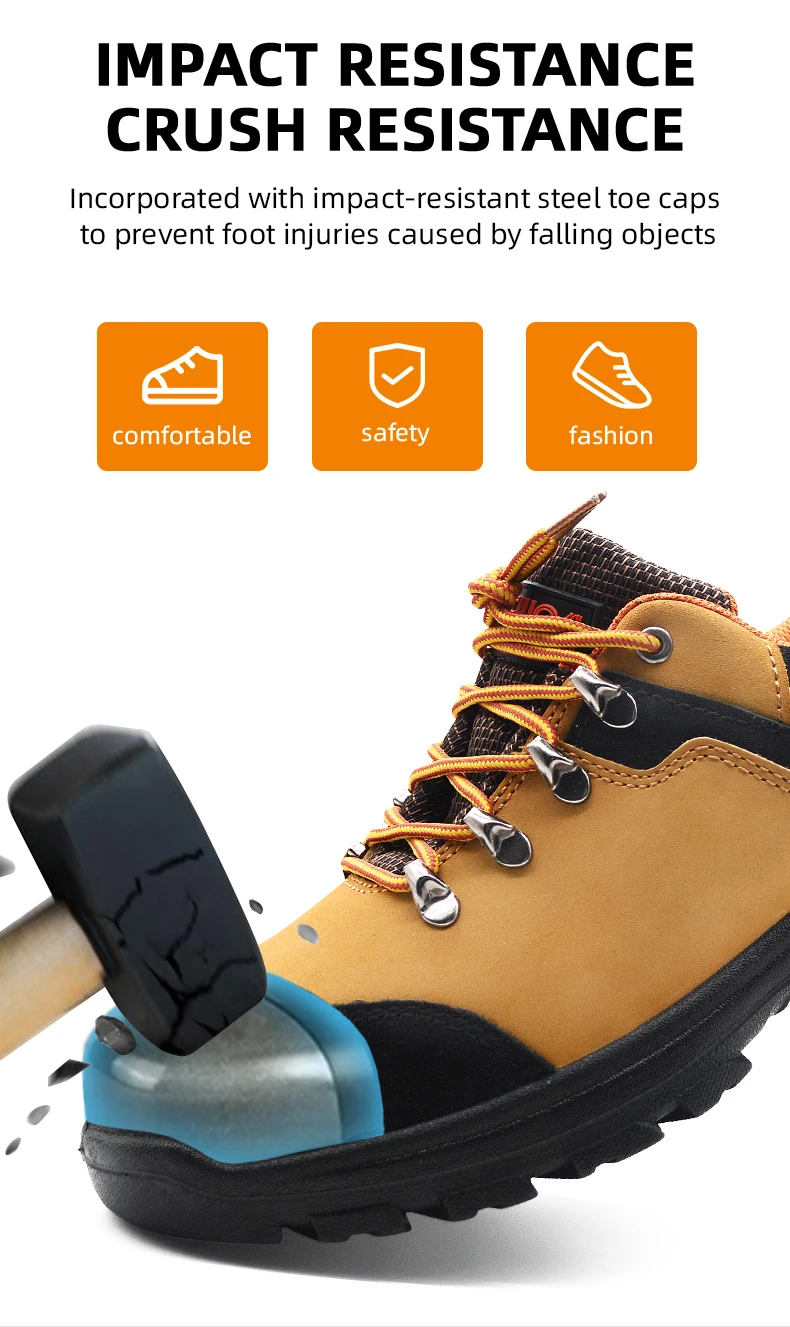 Fh1961 Tactical Safety Shoes With Steel Toe For Harsh Environments