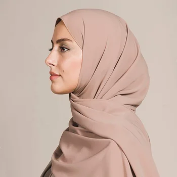 Premium modest medina silk hijab soie de medine turkish muslim hijabs stretch shawls tudung scarf for women