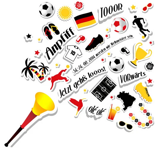 WK2022 Germany football fans cheering hand clapper plastic german hand clap noise maker