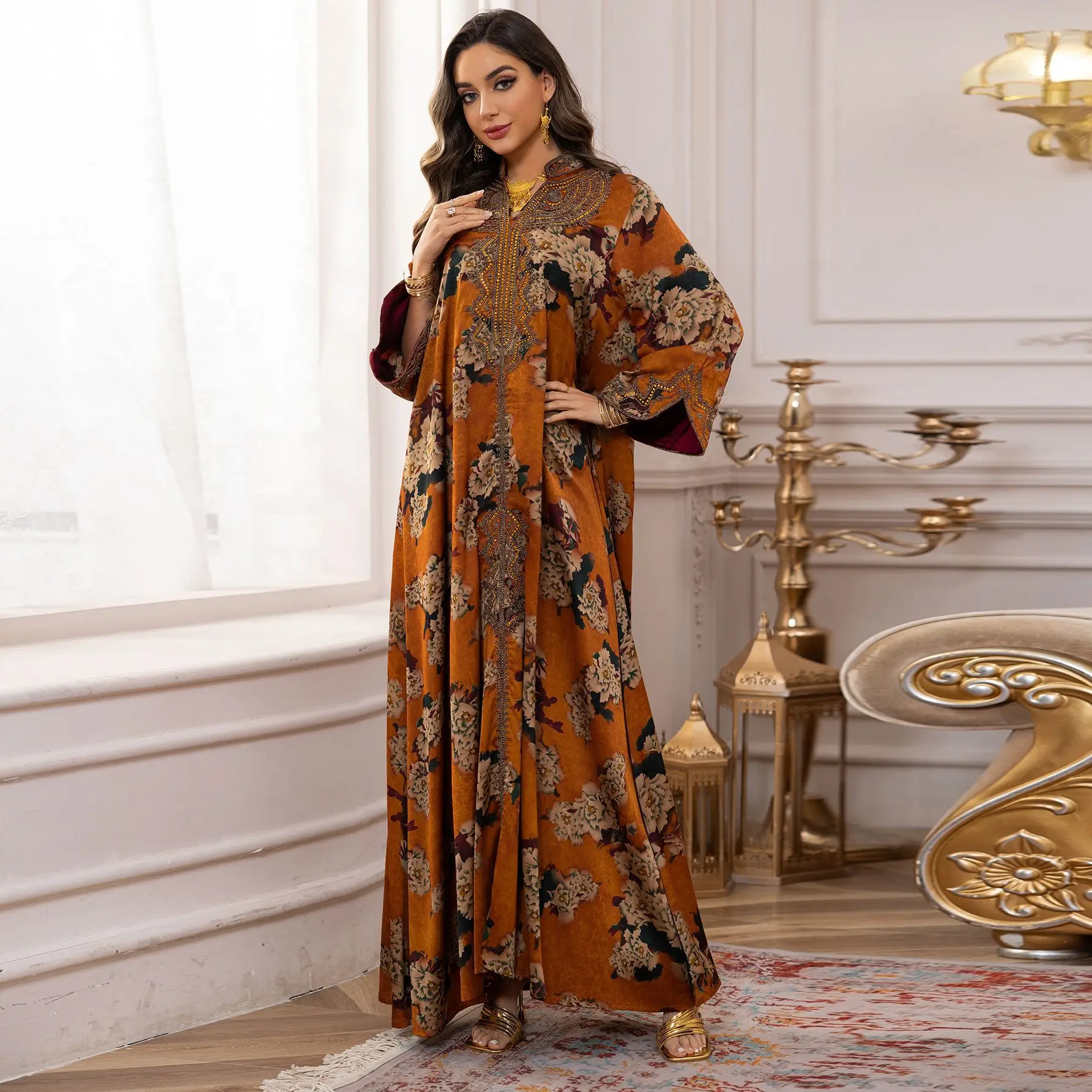 Luxury Abaya Dress - Elegant Muslim Eid Women's Jalabiya Luxury Abaya Dress - Elegant Muslim Eid Women's Jalabiya