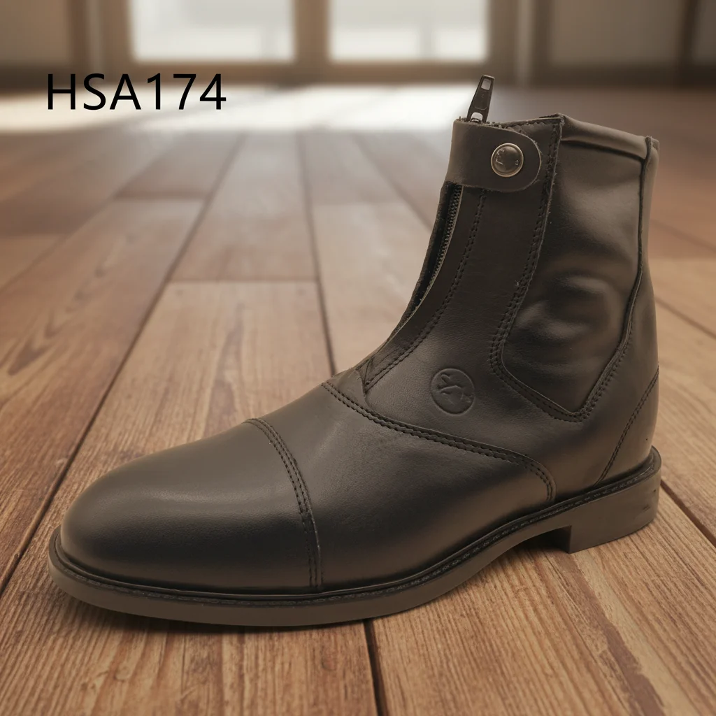 HY,Office Person French Style Full Grain Leather Luxury Uniform Shoes Middle-cut Anti-odor Men's Business Shoes for Sale HSA174