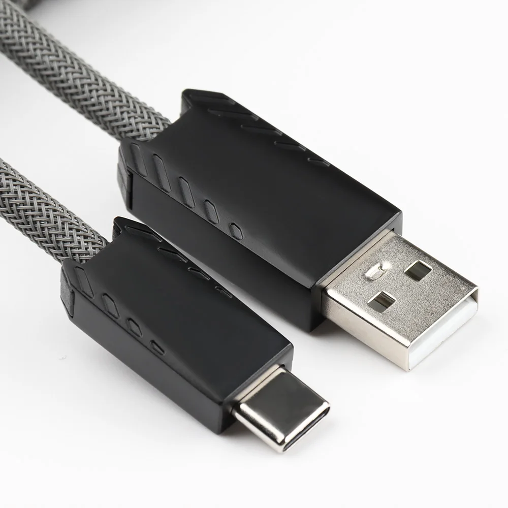 Mechanical Keyboard Coiled Cable Metal Spring Usb Type C Metal Xlr