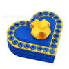 8cm blue box gold ribbon blue screw