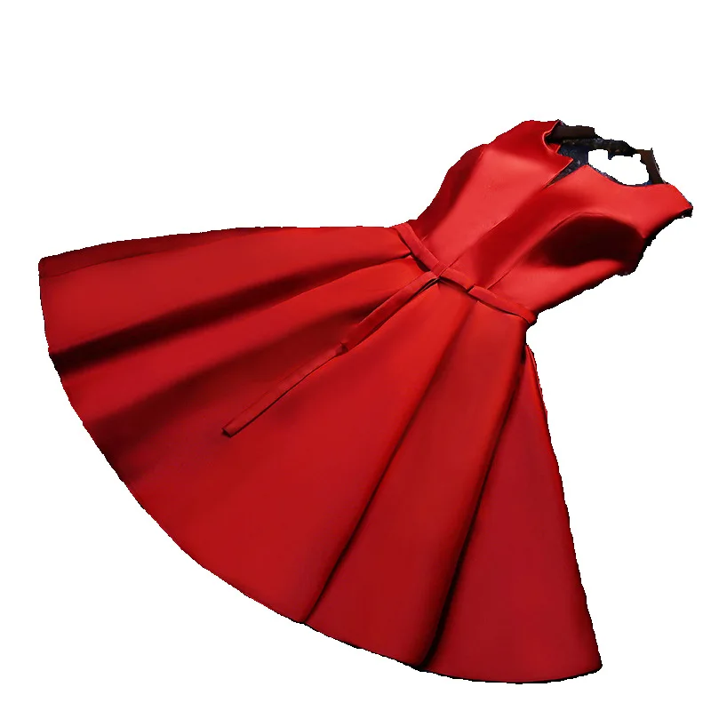 S851F   2025 New Korean Style Party   Bridesmaid Women Evening Dress Short