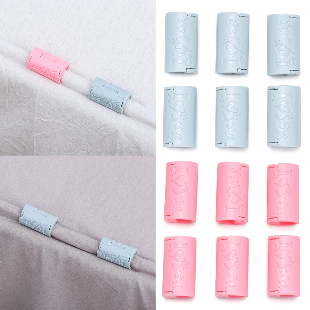 6Pcs Needle-Free Bed Sheet Clips Plastic Slip-Resistant Clamp Quilt Bed Cover Grippers Fasteners Mattress Holder For Sheet Home