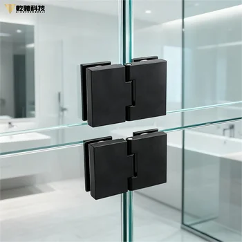 High Quality 70mm Wide 180 Degree Swing Glass Door Hinge 304 Stainless Steel Heavy Duty for Frameless Shower Enclosure