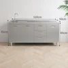 Lavello monoblocco 3 cassetti 160 cm - lato sinistro/destro - 201