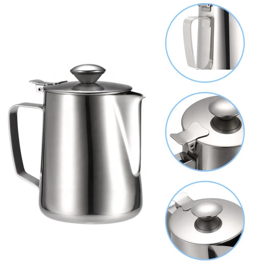 Brocca Schiumalatte Acciaio Inox 304 Da 350ml - Per Latte Art