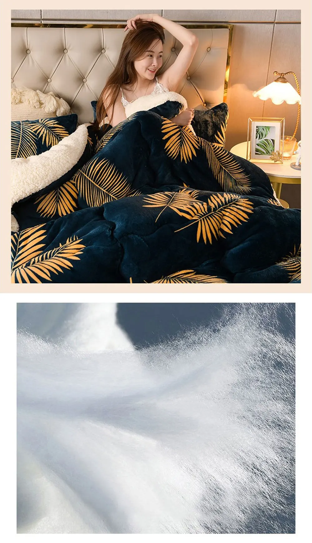 Super Warm Blanket 200x230cm Luxury Thick Blankets For Beds Fleece
