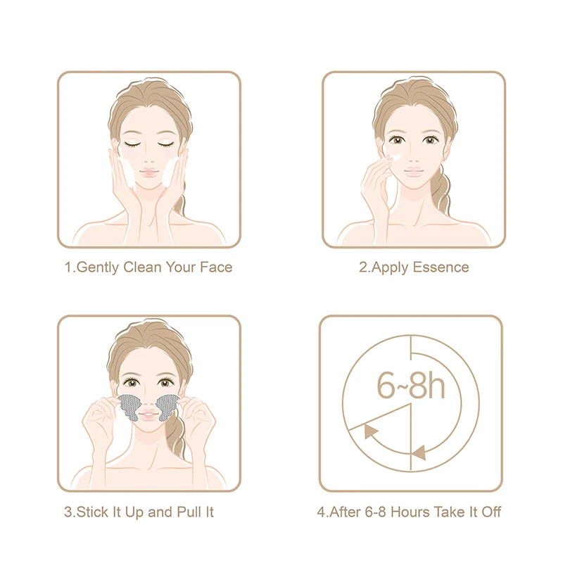 Magic Strips Fast Express Beauty Gel Anti Wrinkle Patches Eye Care Sheet Mask for Skin Care