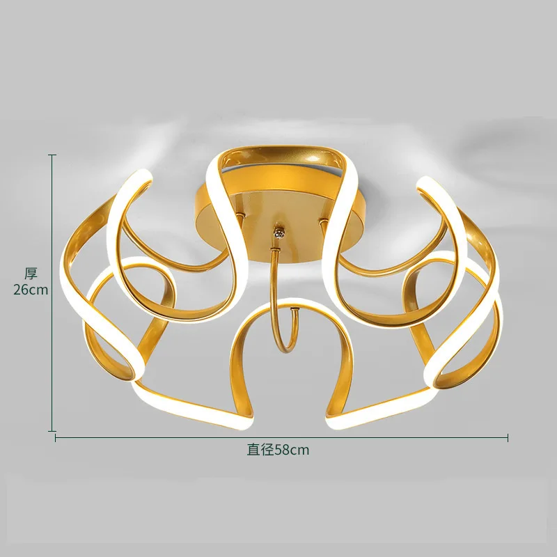 Luxury Irregular Minimalist Ceiling Light Dining Room Ceiling Lamp Lobby LED Ceiling Chandelier for Home Decoration