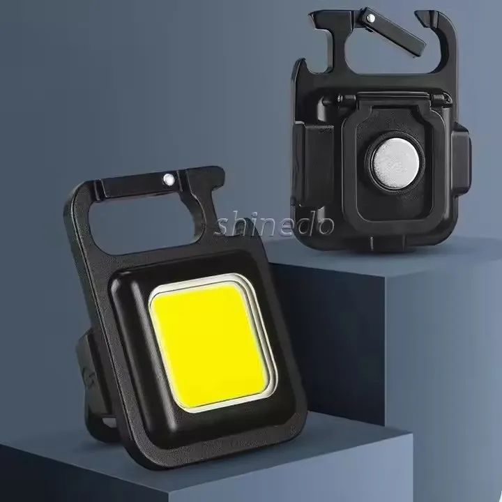 TAIKOO Mini Flash Light Keychains Portable Metal Bottle Opener Keychain with Led Light
