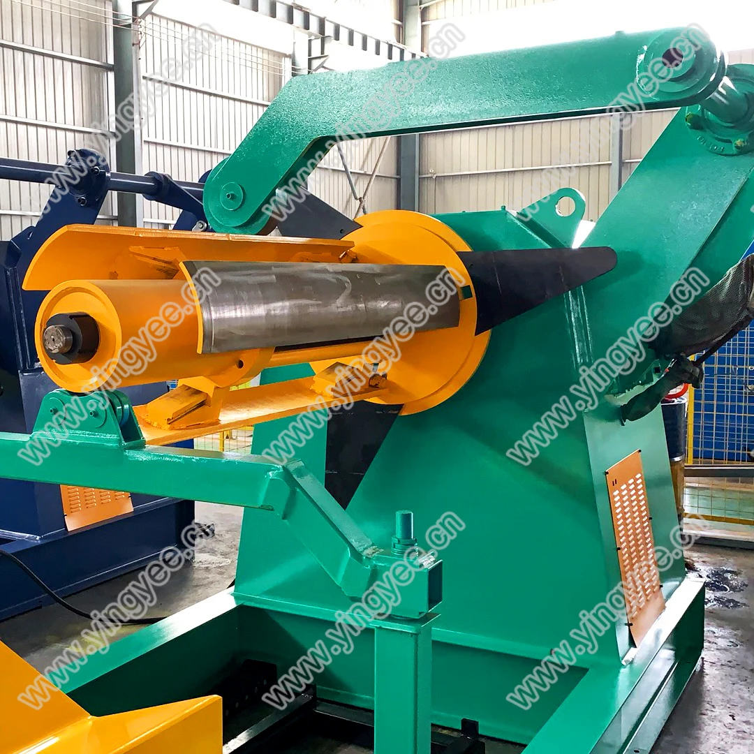 იყიდება მაღალი ხარისხის 10T Hydraulic Full Automatic Steel Coil Decoiler