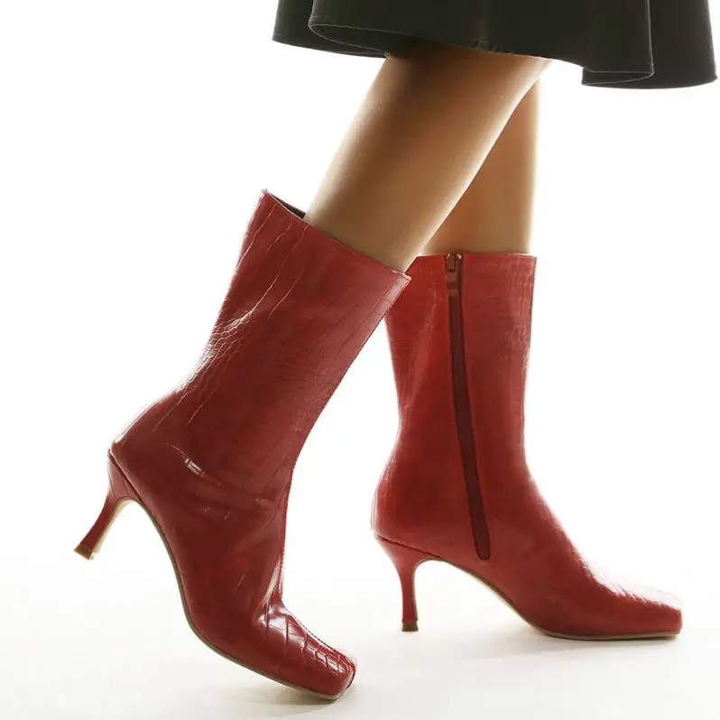Zapatos De Invierno De Piel De Cocodrilo Para Mujer,Botas De Tacón Alto  Finas,Populares,Baratos - Buy Botas De Invierno Para Las Mujeres,Mujeres  Botas De Cuero 2021,Tobillo Botas Tacones Product on Alibaba.com