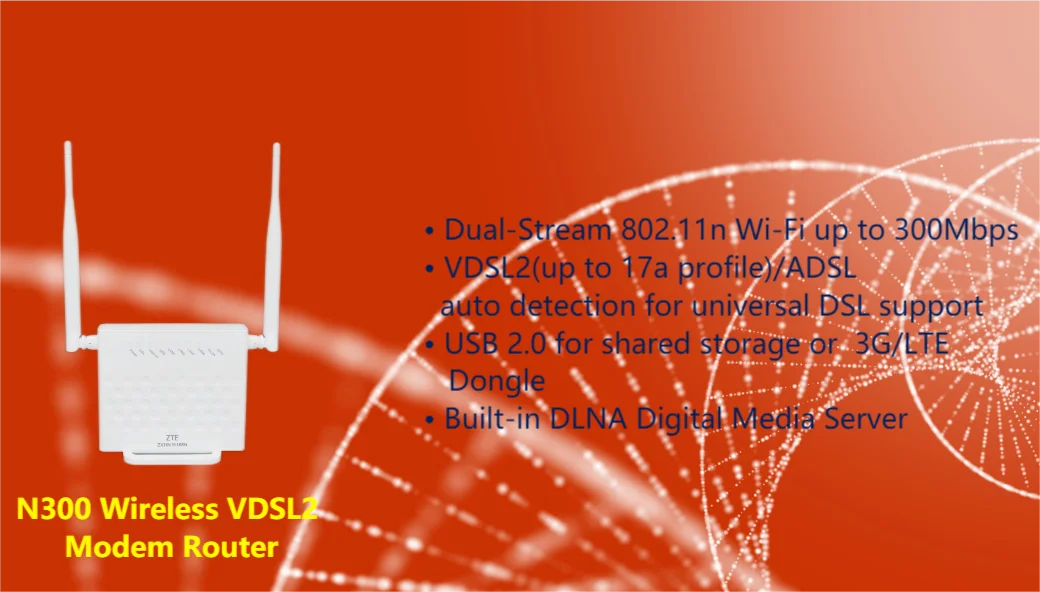 New Zxhn H168n Wifi Vdsl2 Modem 300mbps 2.4g 4fe+n300 Adsl Vdsl Router