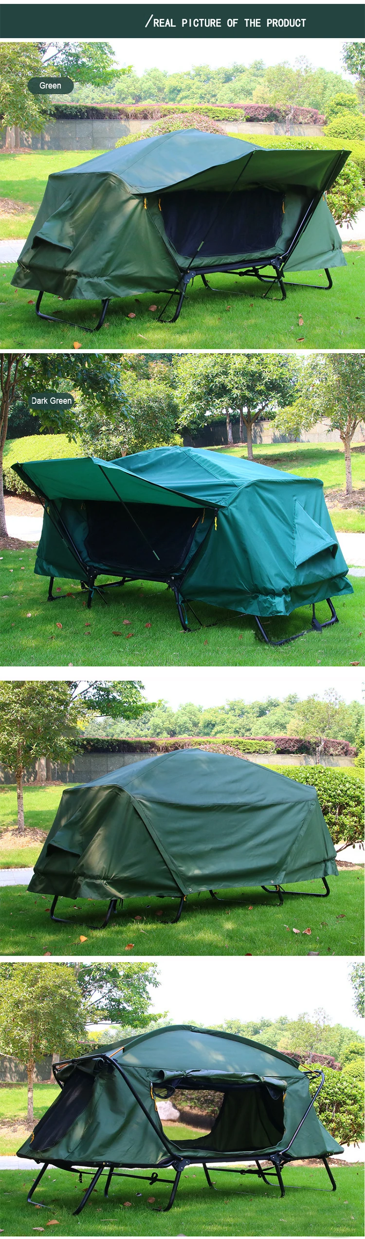 Two Person Men Pop,Up Ground Cot Tent Ultralight Folding Tent Camping