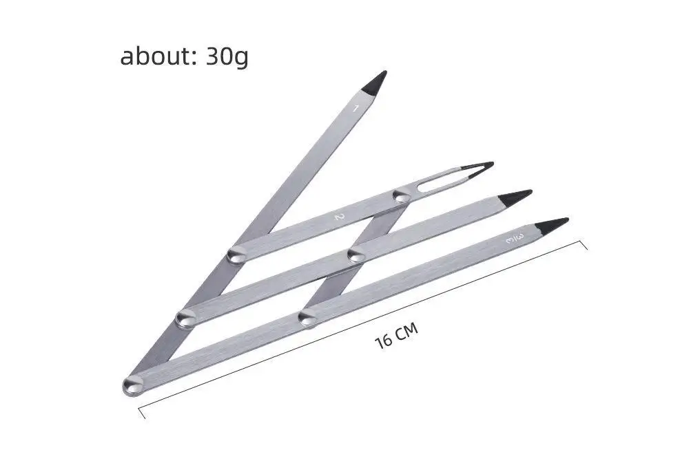 3 Point Ruler Golden Ratio Calipers Eyebrow Stencil Ruler Stainless Steel ...