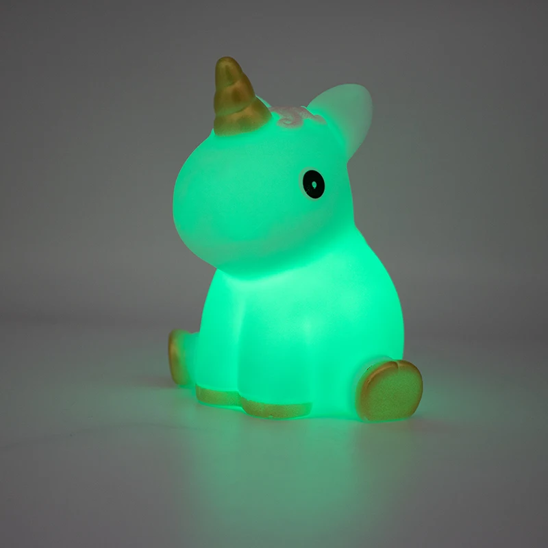 LED unicorn night light cute toys touch 6 colors LED lights children cartoon bedroom decoration for kids details