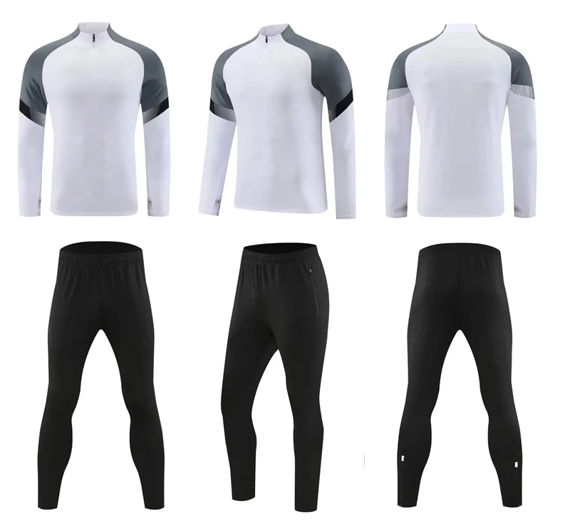 Wholesale 2024 Men's Sports Wear Breathable Plus Size 2-Piece Sweatsuit Set Football & Soccer Tracksuits for Gym Training