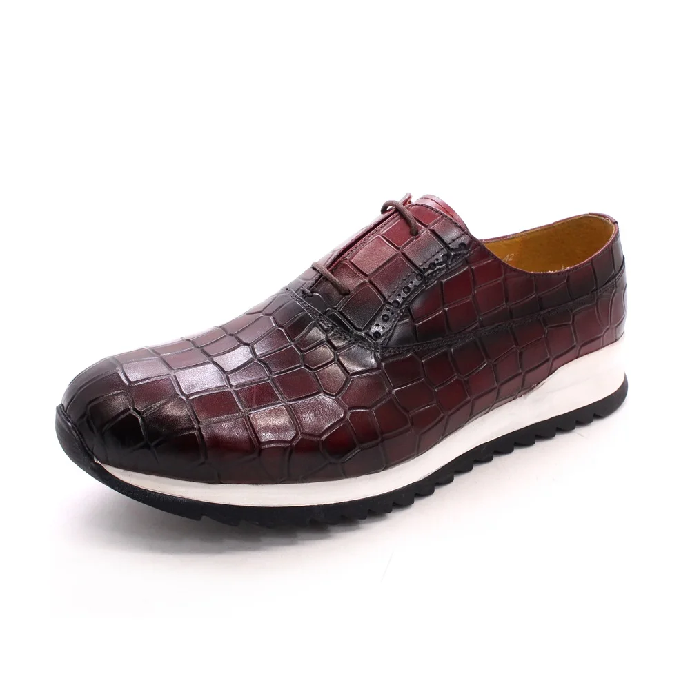 Brown Genuine Crocodile Leather Shoes  Dress shoes men, Leather dress shoes,  Mens fashion shoes