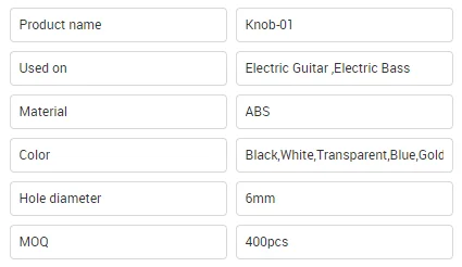 Electric Guitar Electric Bass Volume Tone Control Knobs Potentiometer Head ABS Multicolor Guitar Knob