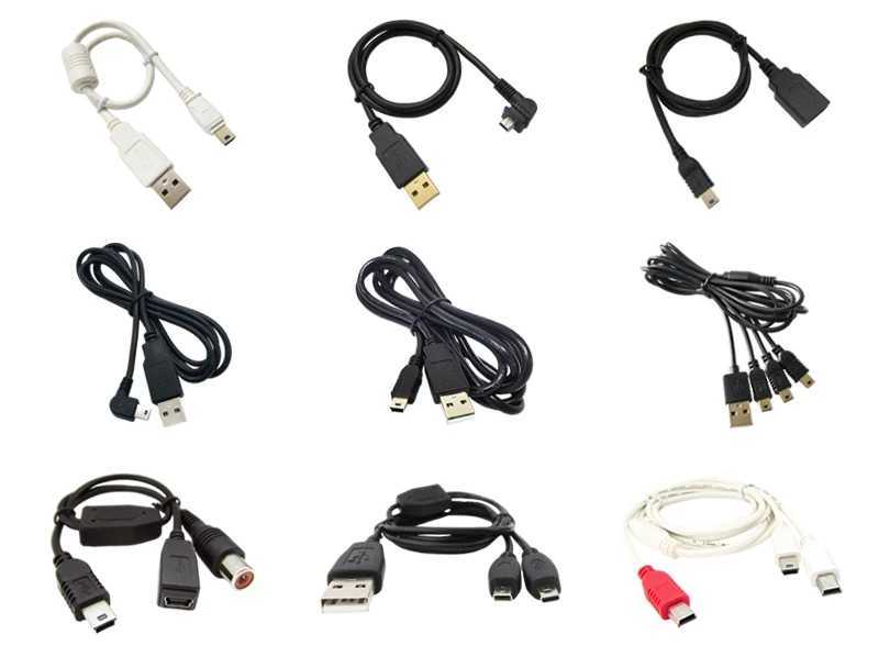 Mini B 5 Pin To Usb 15/25 Feet For Charging Adapter With Ferrite Core