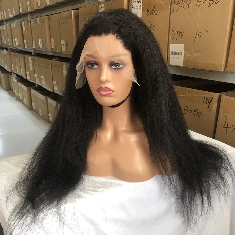 Highknight Kinky Edges Natural Hairline Hd Lace Front Wig Kinky ...