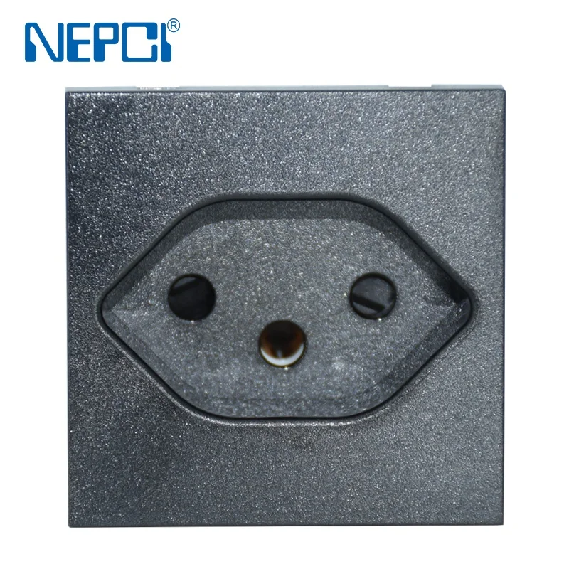 Swiss Brazil Socket 250V 10A 45*45mm Power Female Outlet for ...
