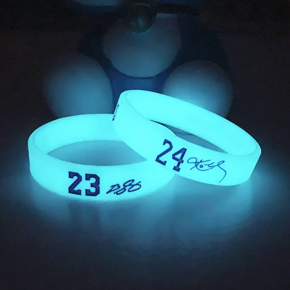 Custom Glow In Dark Wrist Bands Glowing Silicone Luminous Bracelet