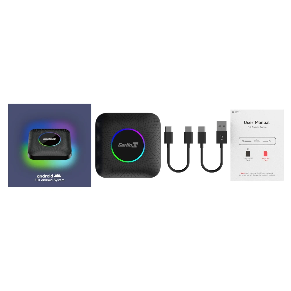Carplay Ai Box Android 13 - Universal TBOX LED Ambient