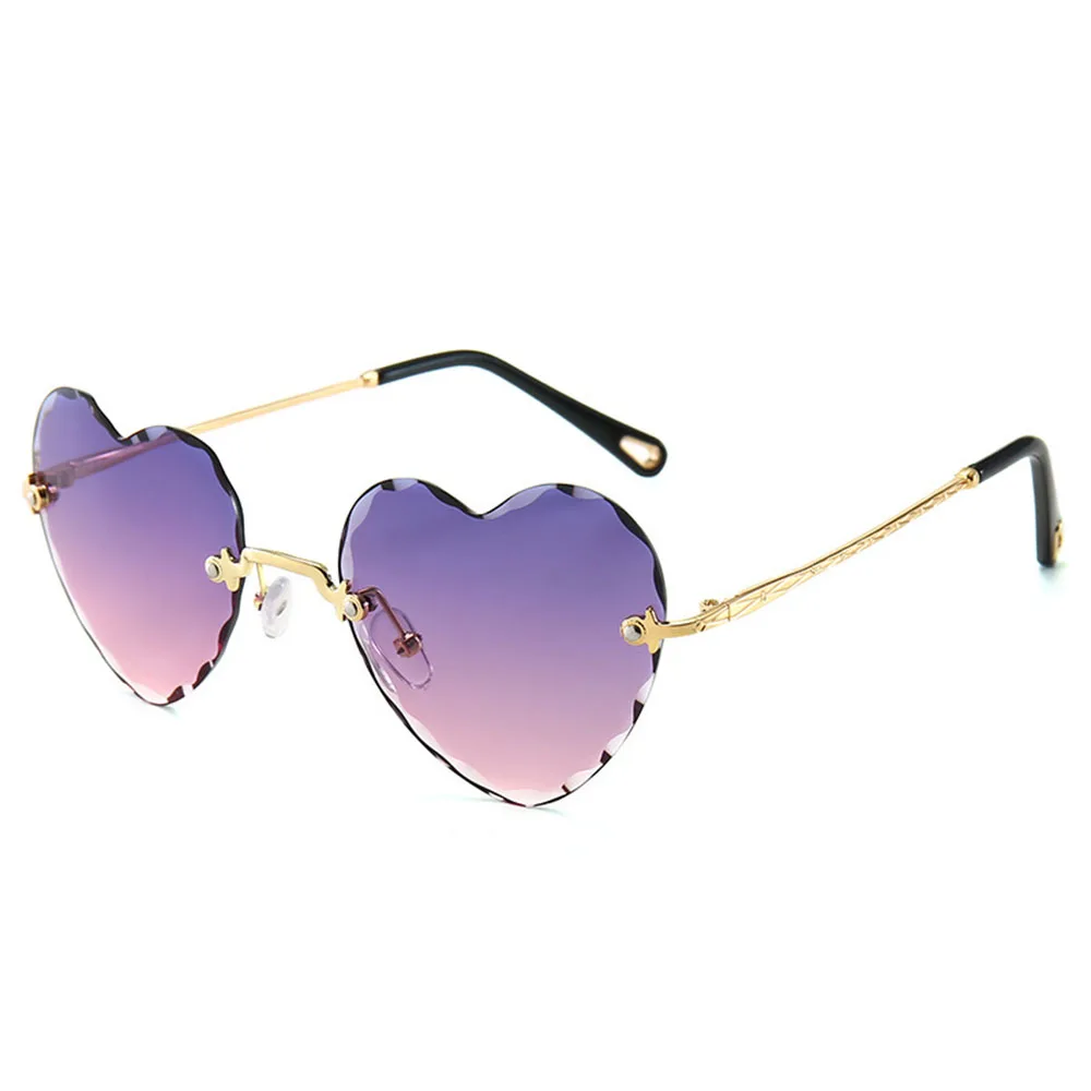 John Lewis Kids' Heart Sunglasses, Purple