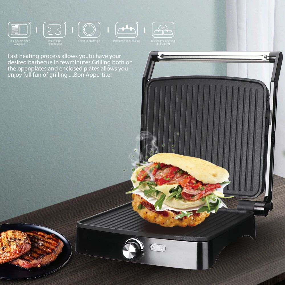 sunbeam compact café grill sandwich press gr8210