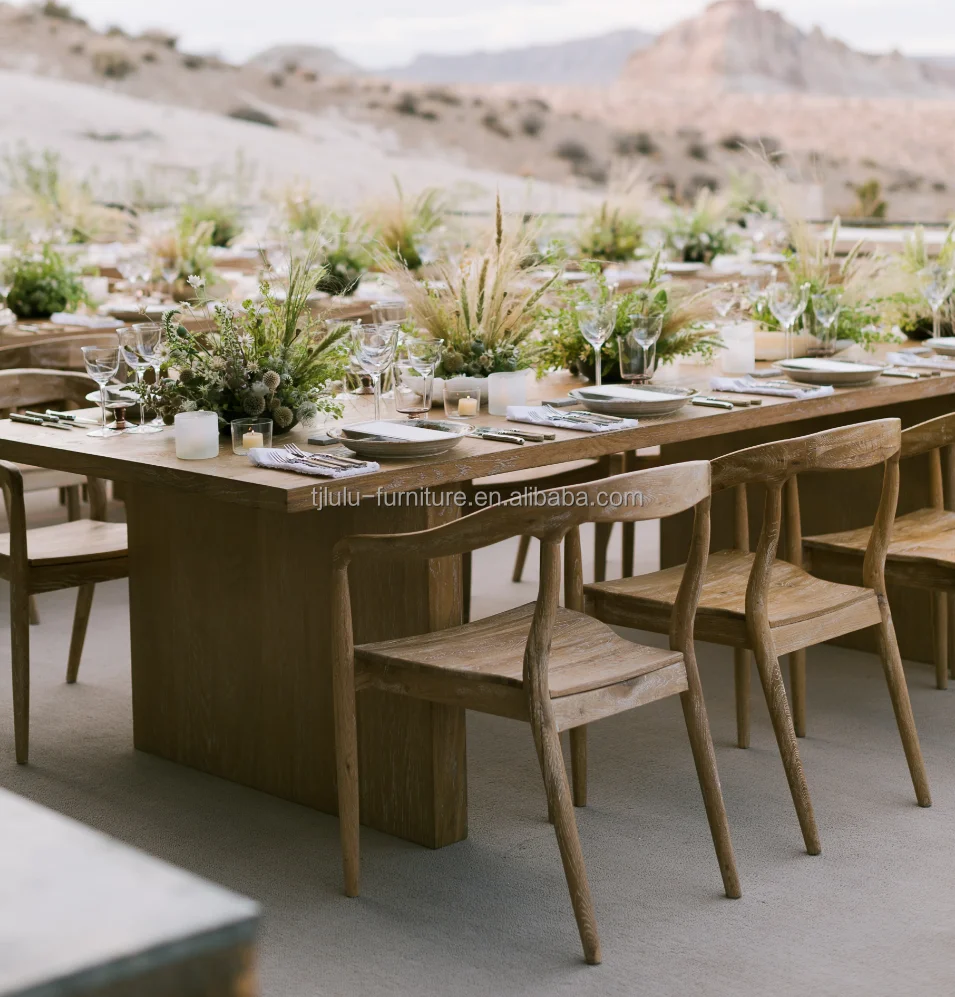 Nordic Modern Wood Chairs Stackable Banquet Chair Solid Wood Wedding