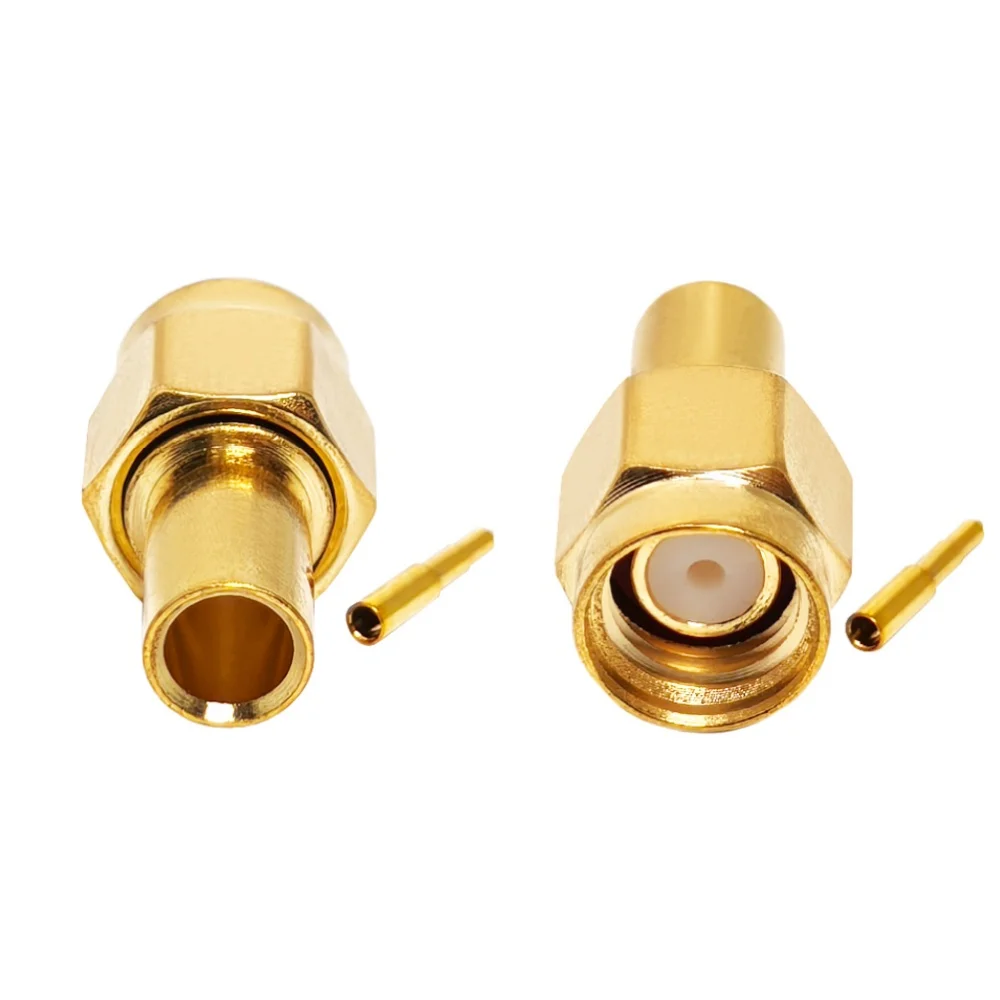 Wholesale Extended Customization RF Coax Coaxial Connectors SMA Male Solder Crimp for RG141 RG402 Cable