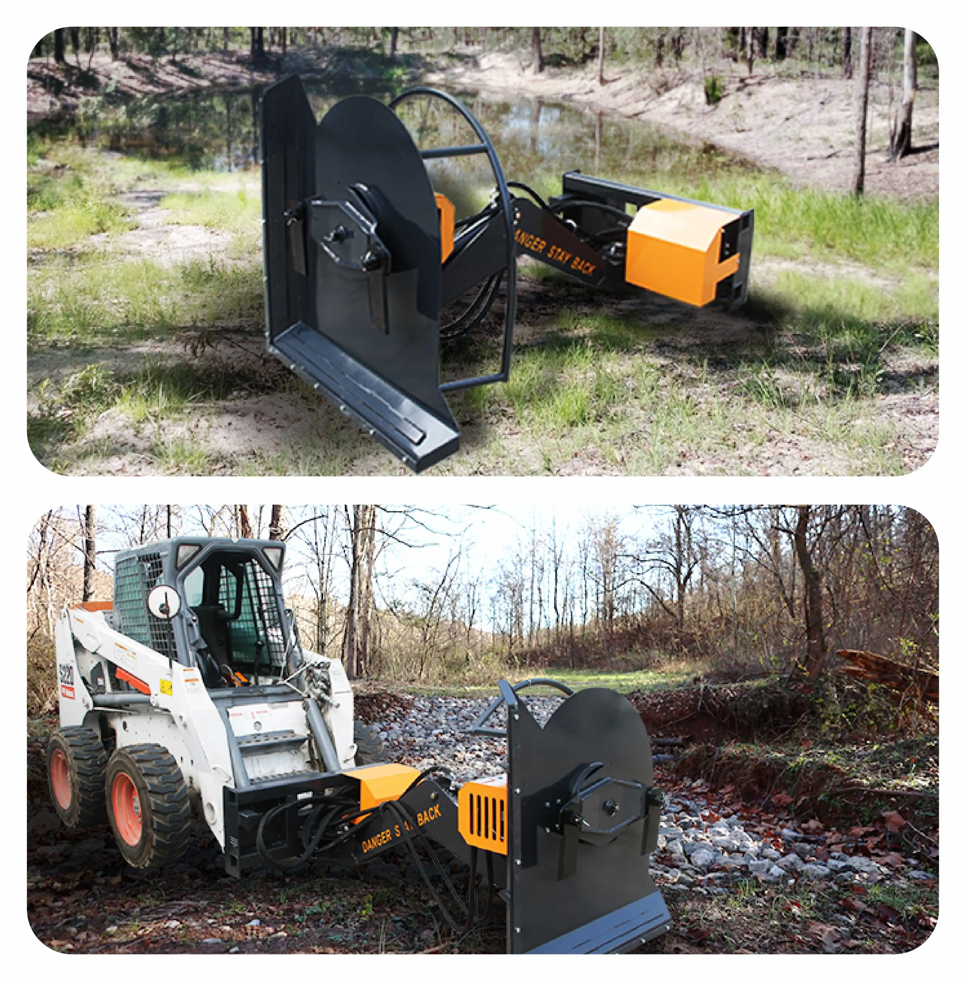Brush Mower Skid Steer Attachment Rotary Disc Mulcher Hydraulic ...