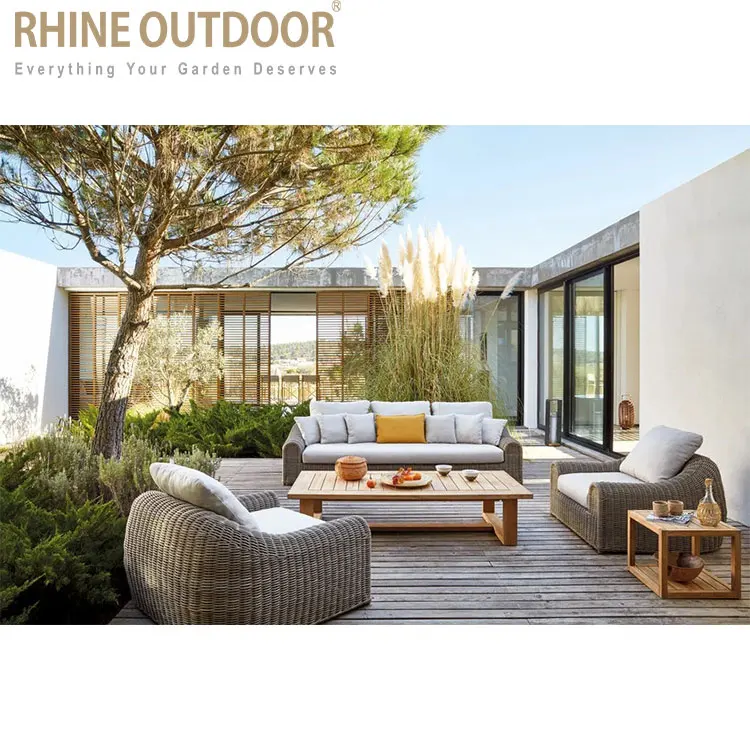 All-weather  Rope sofa set hotel outdoor furniture  patio leisure Garden sofa set