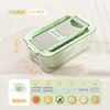 Double-layer drain basket luxury six-cutter head-avocado green