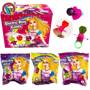 Popular Sweets lightning Diamond Ring Lollipop Hard Candy