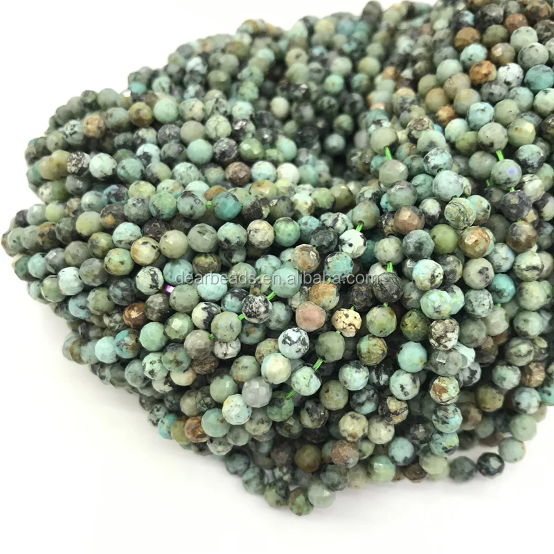 Wholesale African Turquoise Beads 6mm Gemstone Facets