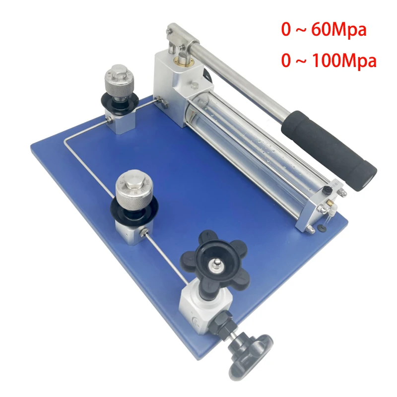 Drucksensor-Kalibrierung 0 ~ 60Mpa/100Mpa Desktop Hydraulischer Flüssigkeitsdruck-Kalibrator Pumpe Schnelle Druckaufbringung – Detail 2