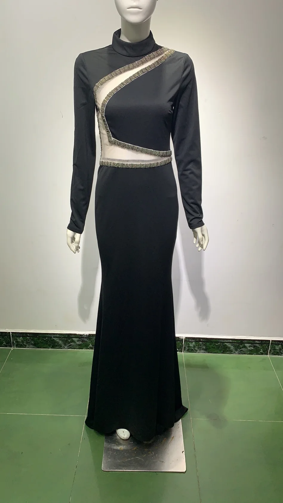 ED2092 2021 Bodycon Fishtail Evening Dress Sexy Party Dress Mesh Perspective Party Prom Evening Dress