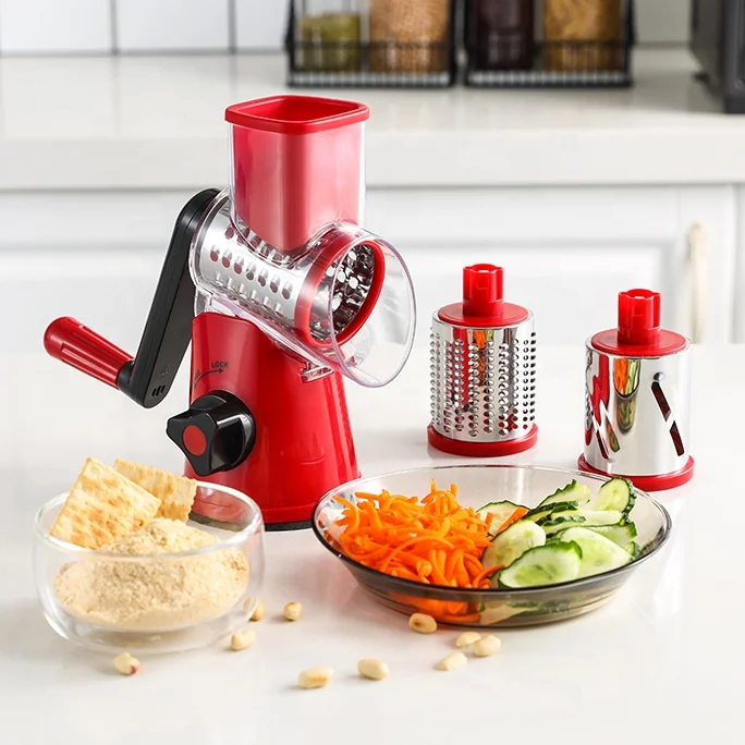 Multi Purpose Manual Food Vegetable Grater Slicer Potato Cheese Grater With  Handle Kitchen Rotary Tabletop Drum Grater - Buy Kitchen Tabletop Cheese