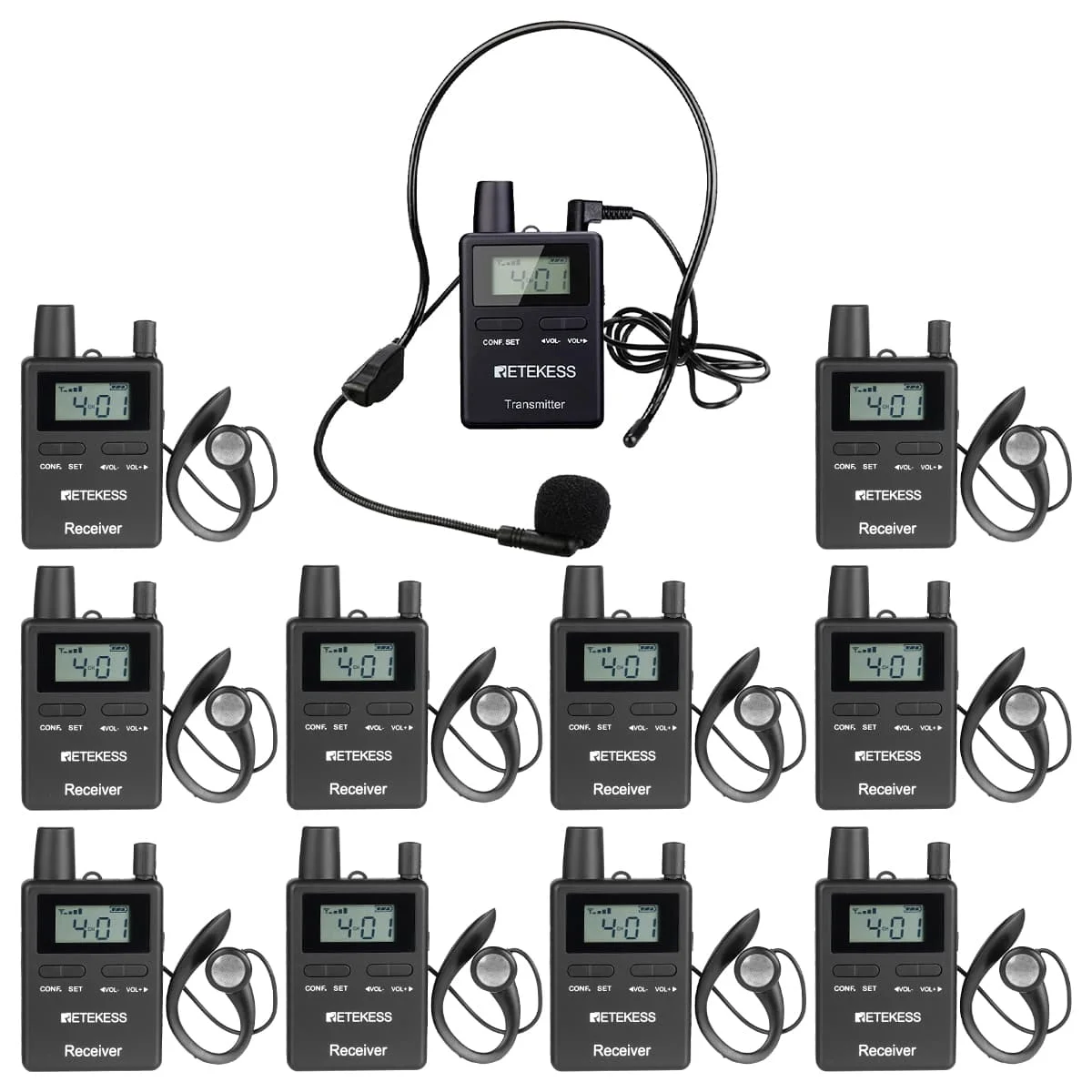 2.4ghz Professional Wireless Audio Transmitter Receiver Tour Guide System For Traveling Museum