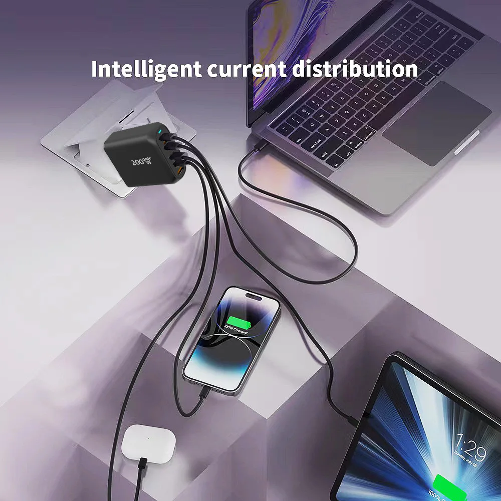 New 200w Gallium Nitride Pd Charger 100w Gan 3a3c Pd Charge - Buy Fast ...