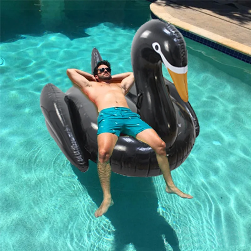 Inflatable Pool Black Swan Inflatable Large Pink Pool Beach Black