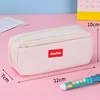 Beige canvas pencil case