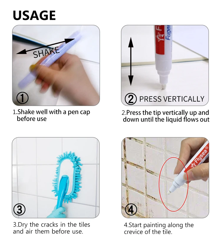 Строительный маркер для плитки на водной основе, чернильный маркер для решетки и плитки, ручка-маркер для экшн-решетки