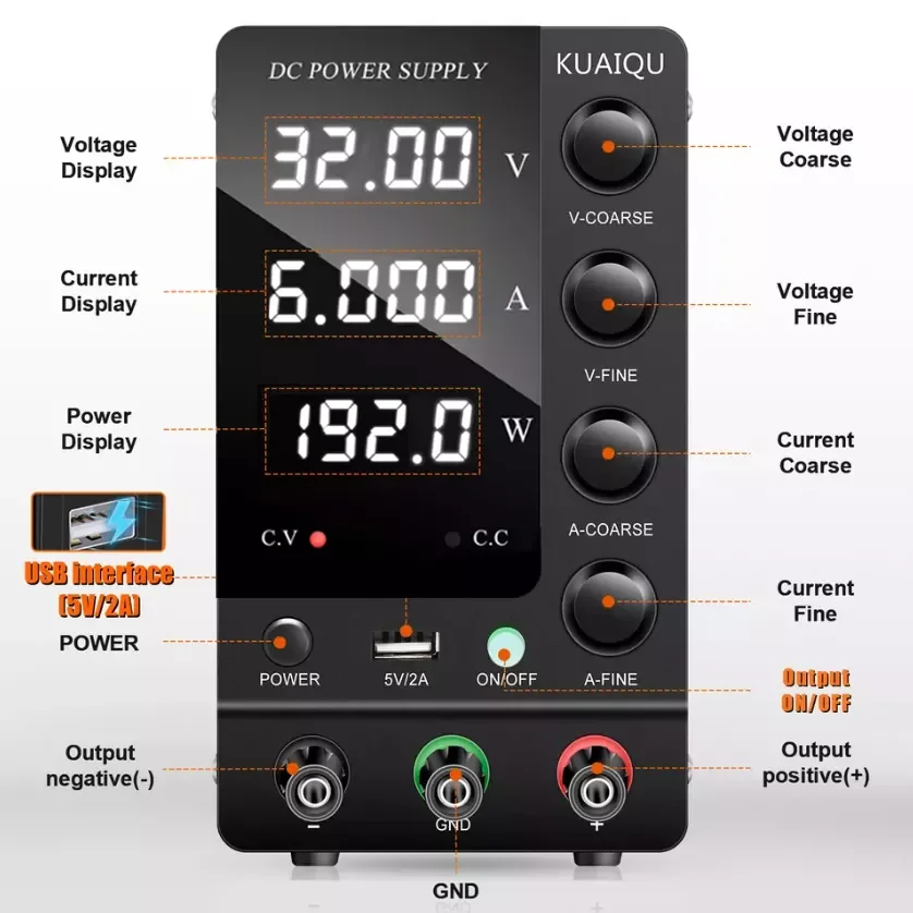 Power Source DC Regulated Power Supply 3A 5A 6A 10A 30V 32V 60V 110V 120V 220V Adjustable DC Regulated Power Supply